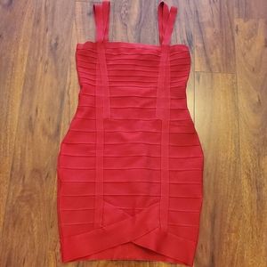 Sexy red bandage dress